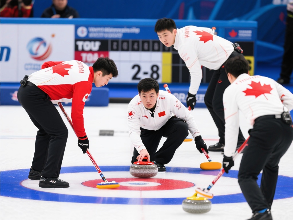 冰壶世锦赛:中国男队再负加拿大,2-8失利连吞两败 在冰壶世锦赛的赛场上,中国男队与加拿大队